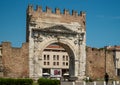 Arch of Augustus in Rimini, Italy. Royalty Free Stock Photo
