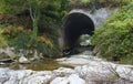 The arch of the Bloody Bridge at the foot of the Mourne Mountains the scene of a massacre in 1641