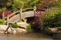 Arch Bridge in a Japanese Style Garden