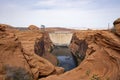 Arch Bridge Over Colorado River At Glen Canyon Dam Royalty Free Stock Photo