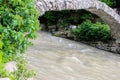 Arch bridge of queen Tamara across Adzhariszkhali river in Adjara Royalty Free Stock Photo