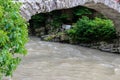 Arch bridge of queen Tamara across Adzhariszkhali river in Adjara Royalty Free Stock Photo