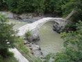 Arch bridge of queen Tamara across Adzhariszkhali river in Adjara, Georgia Royalty Free Stock Photo