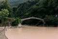 Bridge of queen Tamara across river in Georgia Royalty Free Stock Photo