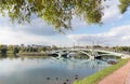 Arch bridge in Tsaritsyno Royalty Free Stock Photo