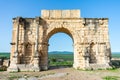 Arch of Caracalla at the Roman Ruins of Volubilis in Morocco Royalty Free Stock Photo