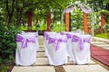 Arch and the chairs wedding ceremony Royalty Free Stock Photo