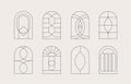 Arch collection with geometric,curve.Vector illustration for icon,sticker,printable and tattoo