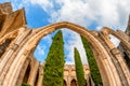 Arch and columns at Bellapais Abbey. Kyrenia. Cyprus