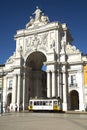 Arch at commerce square in Lisbon, Portugal