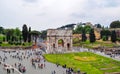 Arch of Constantine Arco di Constantino near Colloseum Coliseum, Rome, Italy Royalty Free Stock Photo