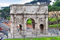 Arch of Constantine Arco di Constantino near Colloseum Coliseum, Rome, Italy Royalty Free Stock Photo