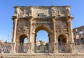 Arch of Constantine Arco di Constantino near Colloseum Coliseum, Rome, Italy Royalty Free Stock Photo
