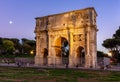 Arch of Constantine (Arco di Constantino) near Colloseum (Coliseum) at sunset, Rome, Italy Royalty Free Stock Photo