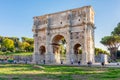 Arch of Constantine (Arco di Constantino) near Colosseum (Coliseum) in Rome, Italy Royalty Free Stock Photo