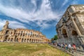 Arch of Constantine and Coliseum in Rome, Italy Royalty Free Stock Photo