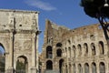 Arch of Constantine and Colosseo Royalty Free Stock Photo