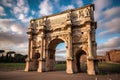 arch of constantine beside the colosseum