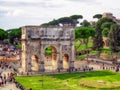 Arch of Constantine at daytime, Rome, Italy Royalty Free Stock Photo