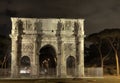 Arch of Constantine at night, Rome Royalty Free Stock Photo