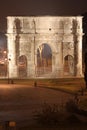 Arch of Constantine Night (Rome - Italy - Europe) Royalty Free Stock Photo