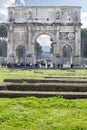 Arch of Constantine (Rome - Italy - Europe) lights risers Royalty Free Stock Photo