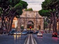 Arch of Constantine from the street, Rome, Italy Royalty Free Stock Photo