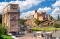 Arch of Constantine and temple of Venus in Rome