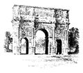 Arch of Constantine a triumphal arch vintage engraving