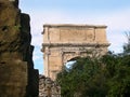 The Arch of Titus in Rome on the edge of the ancient Forum in Rome