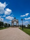 The arch de triumph in Kursk Royalty Free Stock Photo