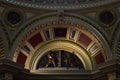 Arch decorated in the interior of the National Gallery in London