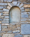 Arch decorated stone wall Royalty Free Stock Photo