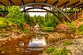 Bridge over Gooseberry Falls Royalty Free Stock Photo