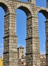 Aqueduct of Segovia. Castile and Leon, Spain. Royalty Free Stock Photo