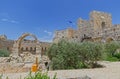 Arch detail of the Tower of David courtyard in Jerusalem Royalty Free Stock Photo