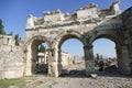 Arch of Domitian at start of colonnaded street