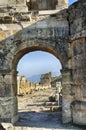 Arch of Domitian at start of colonnaded street