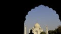 Taj Mahal Mausoleums Of Love With Arch And One Women