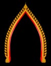 Arch door in Thai temple Royalty Free Stock Photo