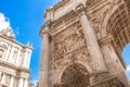 Rome, Italy - September 12, 2017: Arch of Emperor Septimius Severus in the Roman Forum, Architecture and landmarks of Rome. Royalty Free Stock Photo