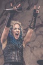 Arch Enemy, Alissa White-Gluz live concert 2018, Hellfest heavy metal festival