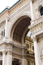 Arch entrance of Galleria Vittorio Emanuele II in Milan. Royalty Free Stock Photo