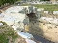 Arch at entry to Stadium, Olympia - Ruins of the ancient Greek city of Olympia, Peloponnese, Greece. Royalty Free Stock Photo