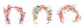 arch flower decoration vector botanical nature Royalty Free Stock Photo