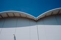 Arch formed roof of modern building used for Aircraft Exhibitions