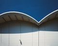 Arch formed roof of modern building used for Aircraft Exhibitions