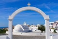 The arch in front of a church in Oia, Santorini, Greece Royalty Free Stock Photo