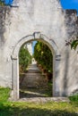 Arch in the garden of the Villa Cordellina Lombardi in Montecchio Maggiore, Veneto Royalty Free Stock Photo