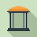 Arch gazebo icon, flat style